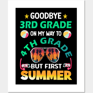 Goodbye 3rd Grade On My Way to 4th Grade Last Day of School Posters and Art